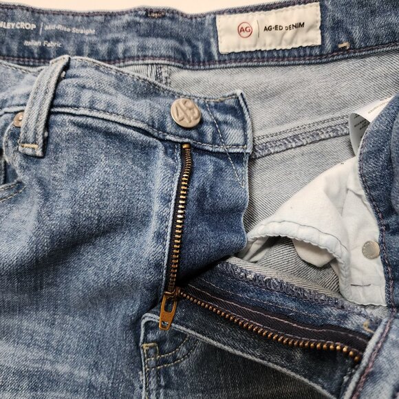 AG Adriano Goldschmied Mid Rise Straight Brinley Crop Jeans - Picture 6 of 10